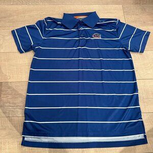 CHILIWEAR MENS BLUE FLORIDA GATORS DRI FIT GOLF POLO SHIRT SMALL